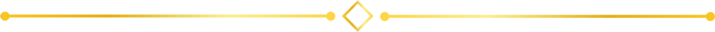 Symbole graphique doré représentant une ligne avec des ronds sur les extrémités de chaque côté et un losange au milieu